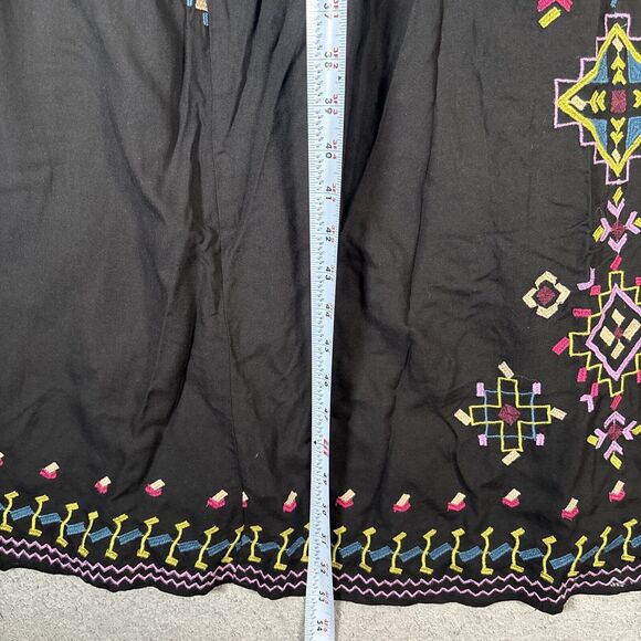 NWT Anthropologie Maxi Dress Women’s Size S Black Southwestern Aztec Embroidered - Picture 6 of 11